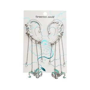NEW Studio Ghibli Spirited Away Haku Charm Earrings Ear Cuff Set